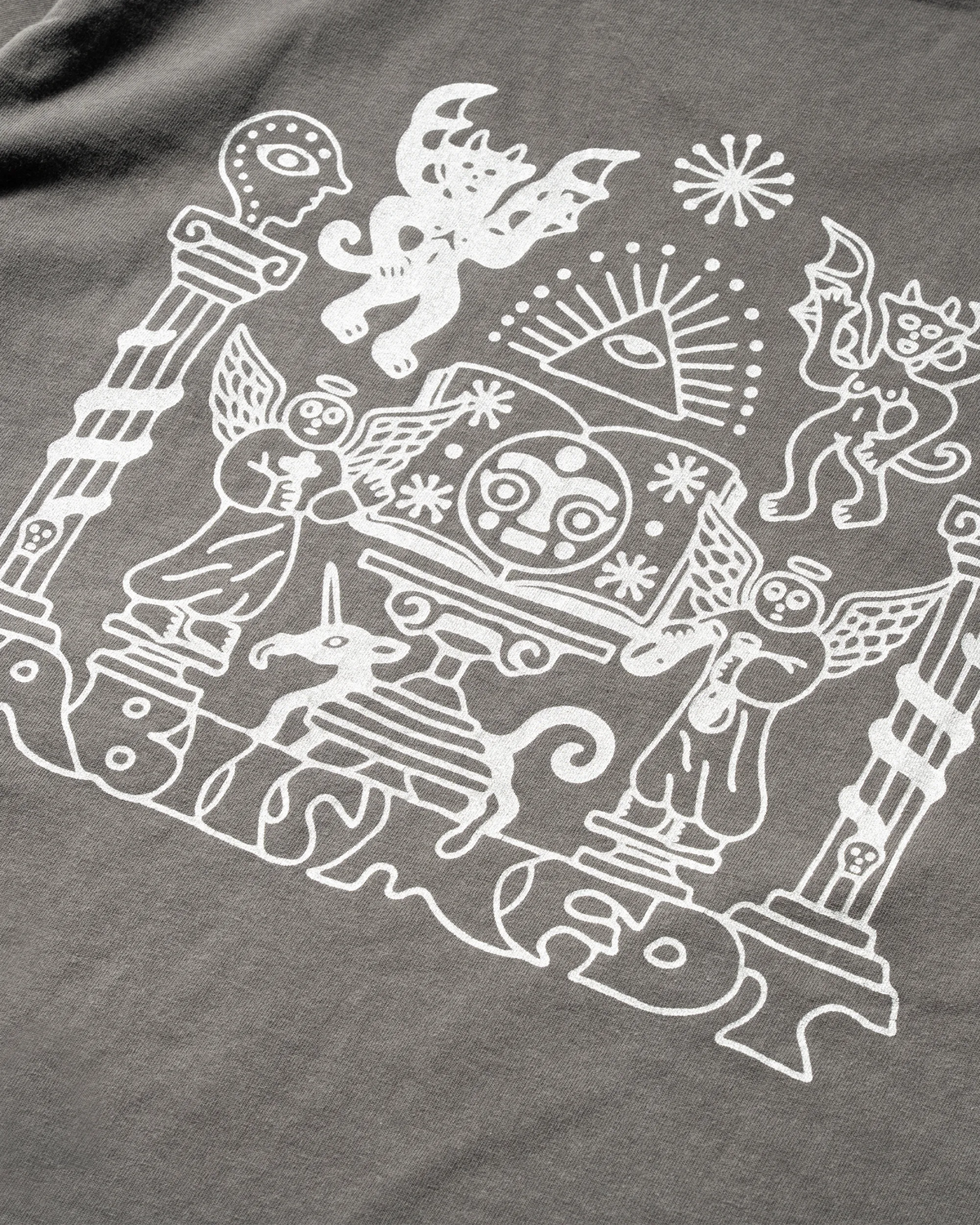 nabiis x MFDT - Acid Washed Tee / Charcoal