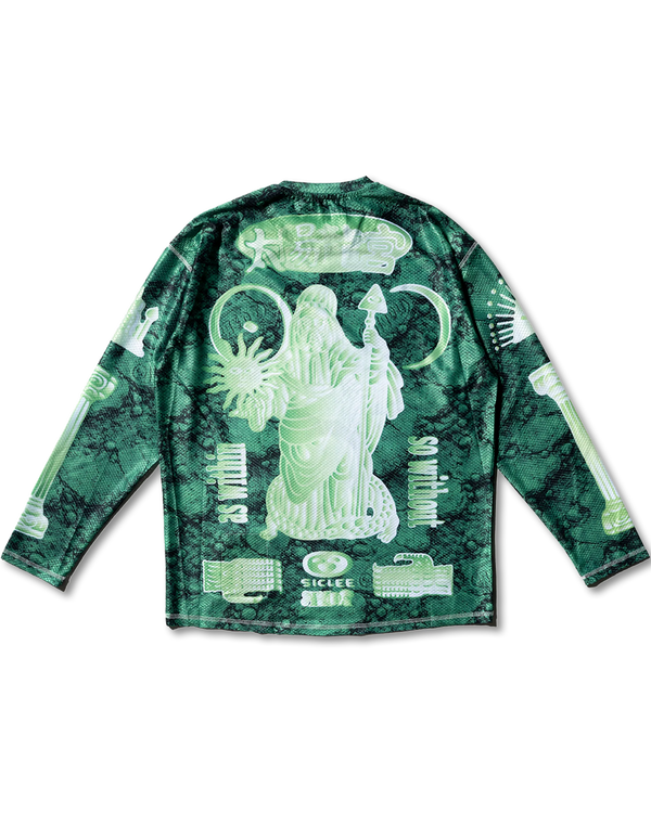 nabiis × MFDT - MTB Mesh LS Tee / Jade Green