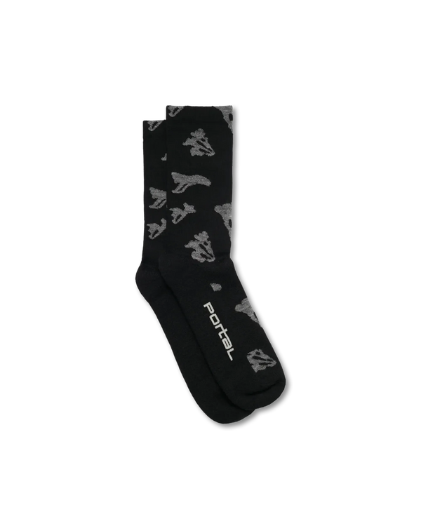 PORTAL RITUAL MERINO SOCK / BLACK BEAUTY