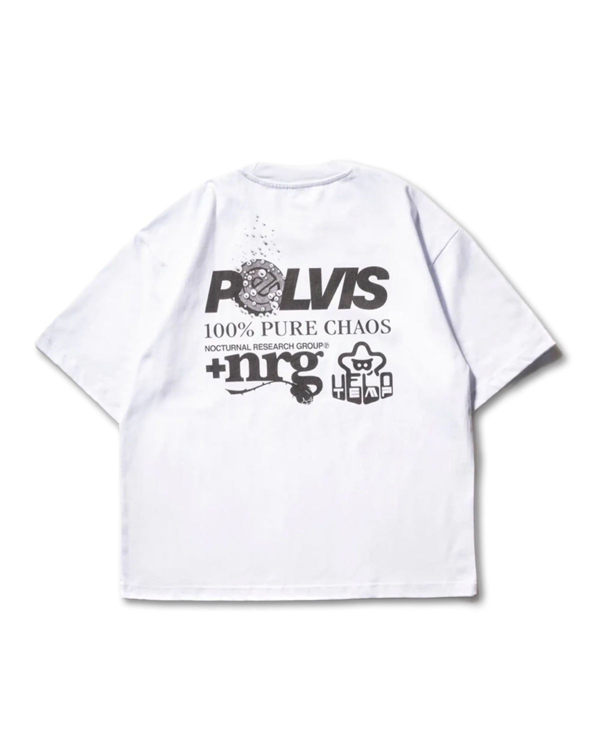 PELVIS x VELO TEMP｜STAR POWER UP TEE - WHITE